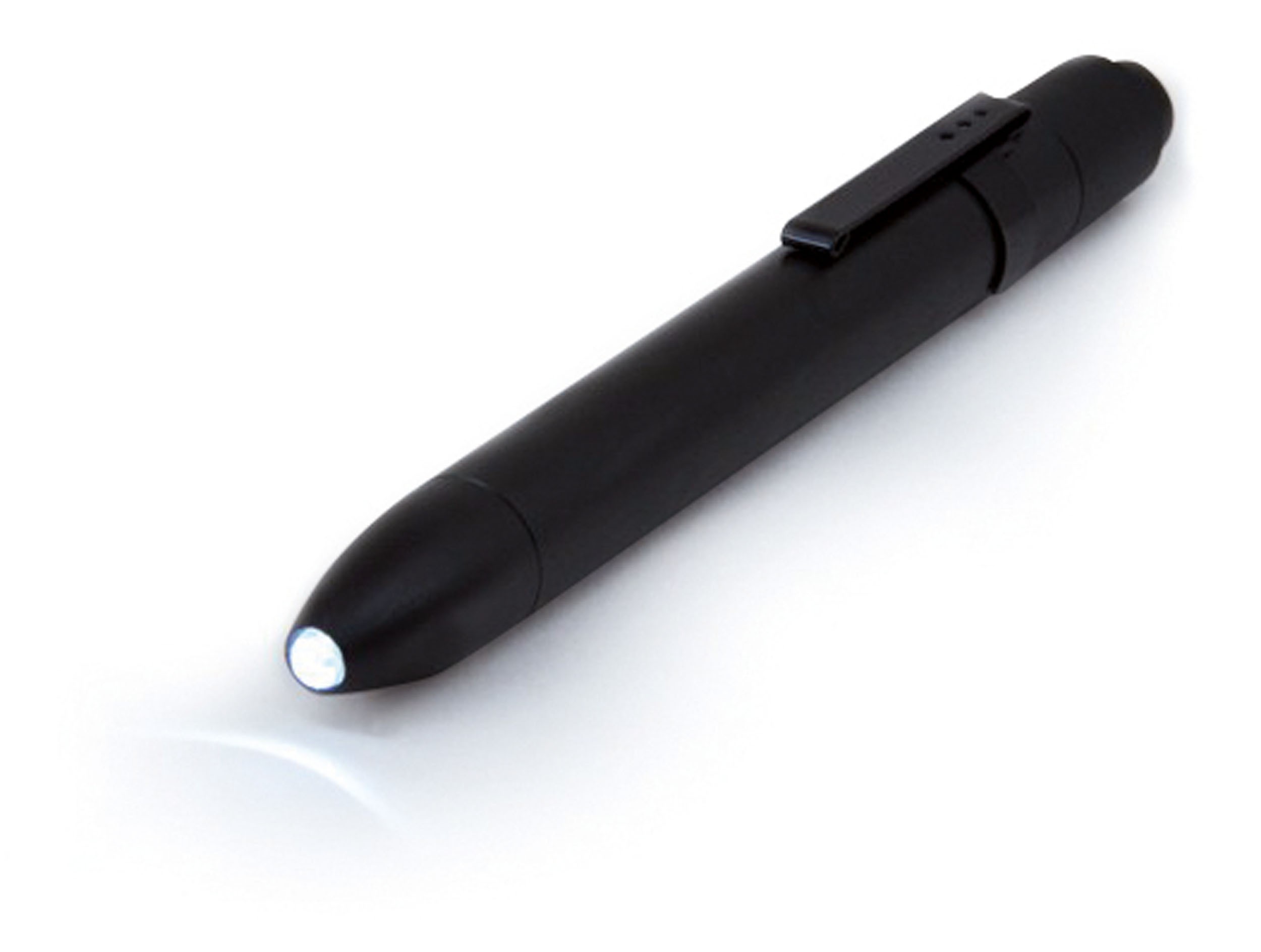 Lampe stylo Lumières de stylo pour les infirmières Clip Lampe de poche LED  à tête convexe à lumière blanche Argent 130113